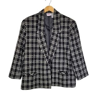 Vintage TanJay Single Button Tweed Blazer